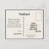 Rudolph & Friends Holiday Postkarte (anpassbar) (Rückseite)