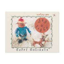 Rudolph & Friends Holiday Postkarte (anpassbar)