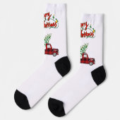Rudolph Frohe Weihnachten - Crew Socken (Linkes Detail)