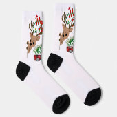 Rudolph Frohe Weihnachten - Crew Socken (Rechts)