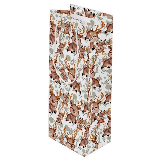 Rudolph Geschenktüte Für Weinflaschen (Vorderseite Schrägansicht)