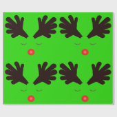 Rudolph Green Wrapping Paper Geschenkpapier (Flach)