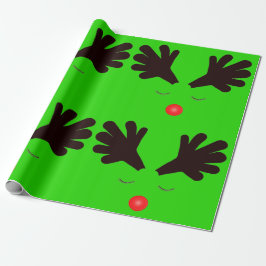 Rudolph Green Wrapping Paper Geschenkpapier