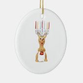 Rudolph Hannukkah Keramikornament (Rechts)