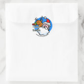 Rudolph - Ich habe Santa Sticker getroffen (Tasche)