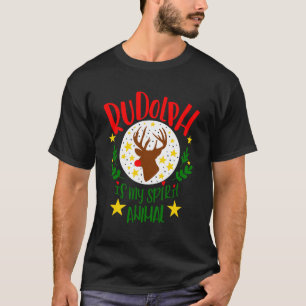 Rudolph ist mein Geist Tier Niedliche Weihnachtssc T-Shirt