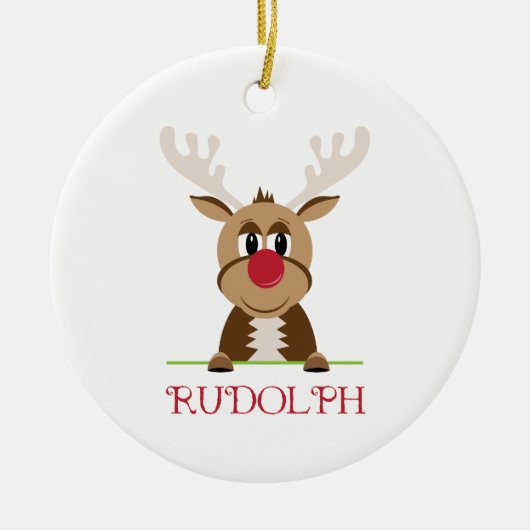Rudolph Keramik Ornament (Vorne)