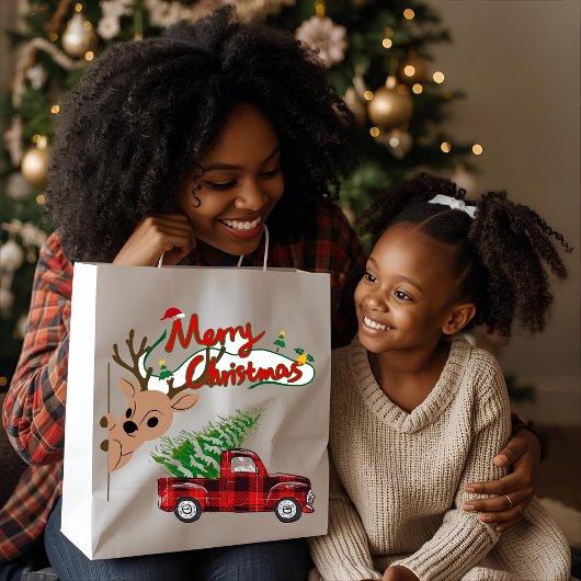 Rudolph Merry Christmas - Gift Bag Große Geschenktüte