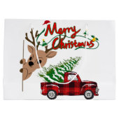 Rudolph Merry Christmas - Gift Bag Große Geschenktüte (Rückseite)