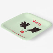 Rudolph Merry Christmas Grünbuch Plakat Pappteller (Gewinkelt)