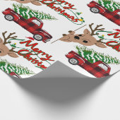 Rudolph Merry Christmas - Matte Wrapping Paper Geschenkpapier (Ecke)