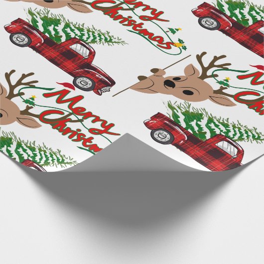 Rudolph Merry Christmas - Matte Wrapping Paper Geschenkpapier (Ecke)