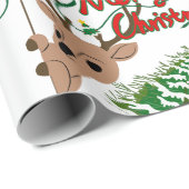 Rudolph Merry Christmas - Matte Wrapping Paper Geschenkpapier (Rolleneckpunkt)