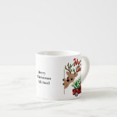 Rudolph Merry Christmas -Personalized Espresso Mug Espressotasse (Vorderseite Rechts)