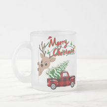 Rudolph Merry Christmas - Personalized Glass Mug