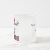 Rudolph Merry Christmas - Personalized Glass Mug Mattglastasse (Mittel)