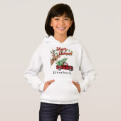 Rudolph Merry Christmas - Personalized Kids Hoodie (Vorne ganz)