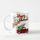 Rudolph Merry Christmas - Personalized Mug Kaffeetasse (Links)
