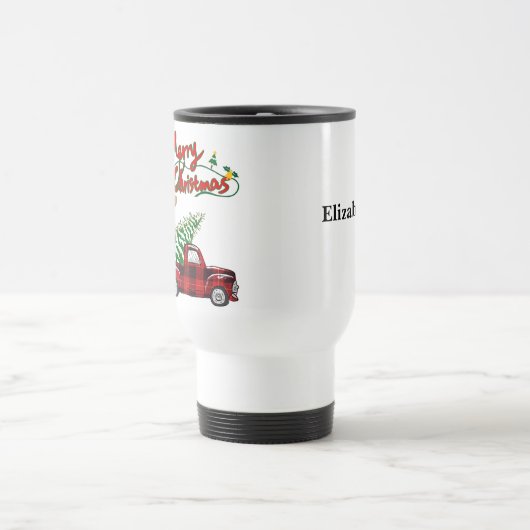 Rudolph Merry Christmas - Personalized Travel Mug Reisebecher (Mittel)