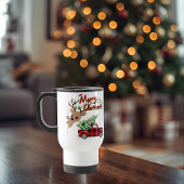 Rudolph Merry Christmas - Personalized Travel Mug Reisebecher