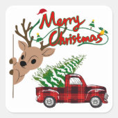 Rudolph Merry Christmas - Sticker (Vorderseite)