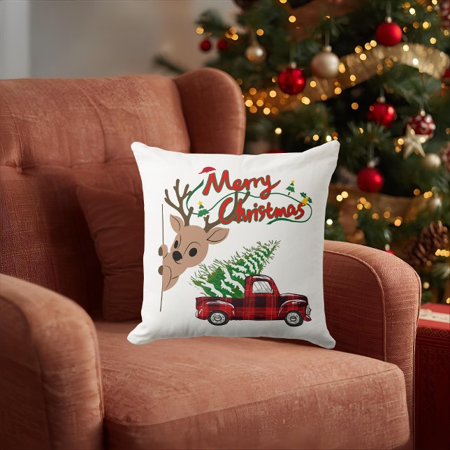 Rudolph Merry Christmas - Throw Pillow Kissen (Von Creator hochgeladen)