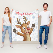 Rudolph mit blauen Schneeflocken