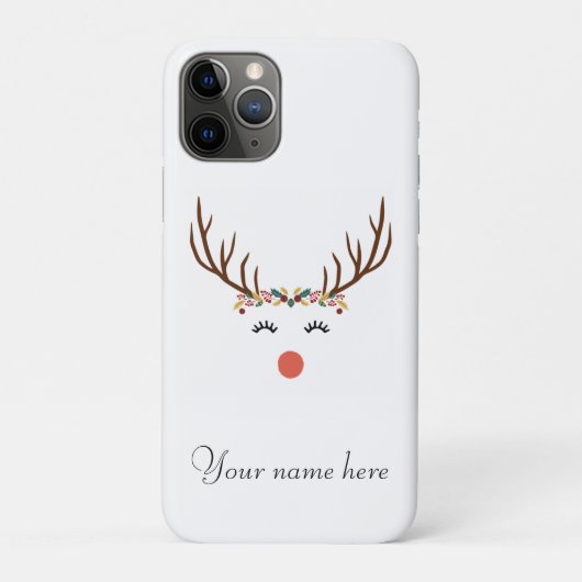 Rudolph mit Blume Crown Case-Mate iPhone Hülle (Rückseite)