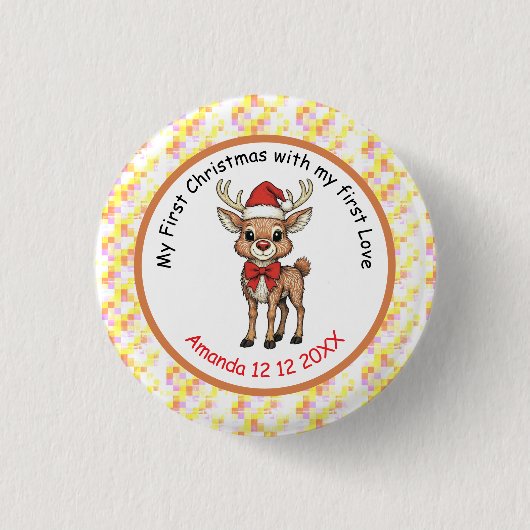Rudolph mit der roten Nase Button (Vorderseite)