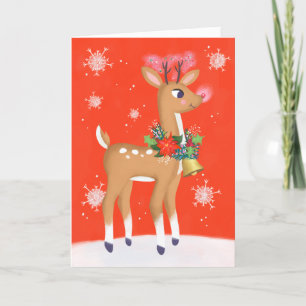 Rudolph mit der roten Nase Feiertagskarte