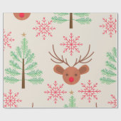 Rudolph, Moderne Weihnachten Geschenkpapier (Flach)