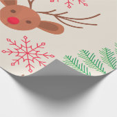 Rudolph, Moderne Weihnachten Geschenkpapier (Ecke)
