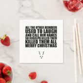 Rudolph Napkins | Snarky Christmas Napkins Serviette (Beispiel)