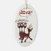 Rudolph "Nase es alle" *CUSTOMIZABLE* Verzierung Keramikornament (Rechts)