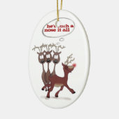 Rudolph "Nase es alle" *CUSTOMIZABLE* Verzierung Keramikornament (Links)