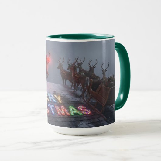 Rudolph, Not A Word Christmas Mug AI Used  Tasse (VorderseiteRechts)
