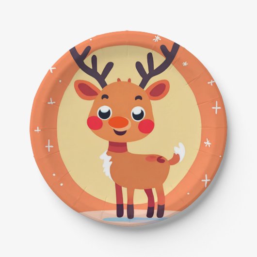 Rudolph Paper Plate Pappteller (Vorderseite)