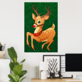 Rudolph Prancing Poster (Heimbüro)