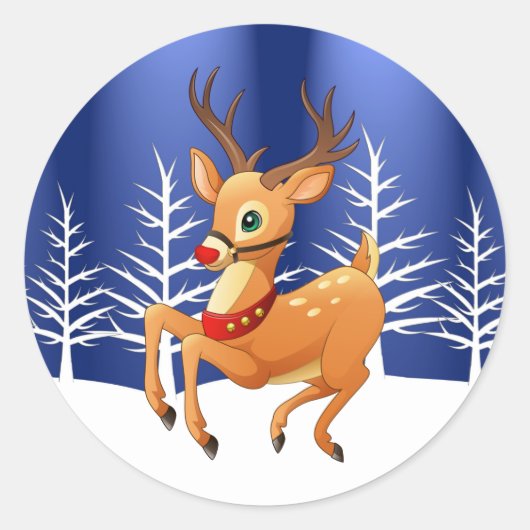 Rudolph Prancing Stickers (Vorderseite)