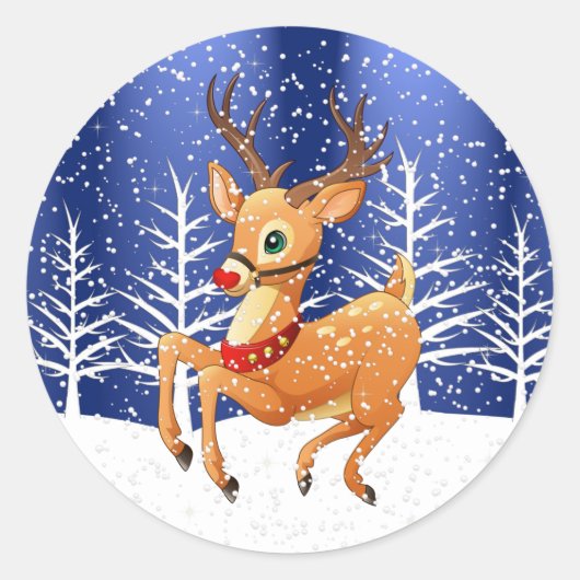 Rudolph Prancing Stickers (Vorderseite)