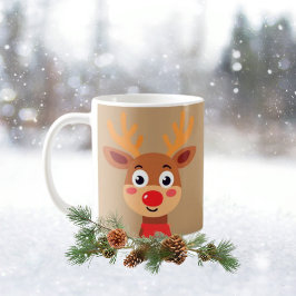 Rudolph Red Nose Reindeer Coffee Tasse