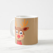 Rudolph Red Nose Reindeer Coffee Tasse (Vorderseite Links)