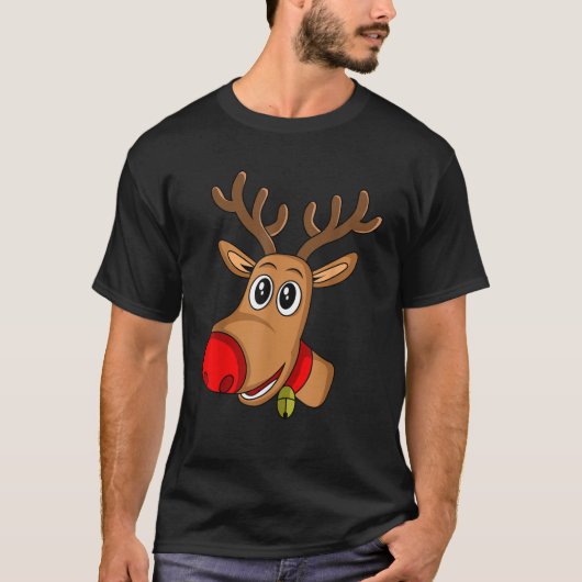 RUDOLPH Red Nose Reindeer Donner Blitzen T-Shirt (Vorderseite)