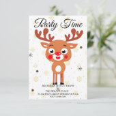 Rudolph Red Nose Reindeer Einladung (Stehend Vorderseite)