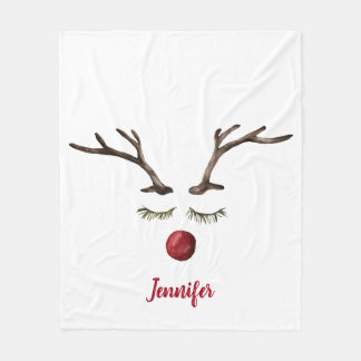 Rudolph Red Nose Reindeer Fleecedecke