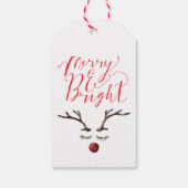 Rudolph Red Nose Reindeer Geschenkanhänger (Rückseite)