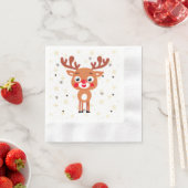 Rudolph Red Nose Reindeer Paper Napkin Serviette (Beispiel)