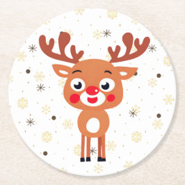 Rudolph Red Nose Reindeer Paper Untersetzer
