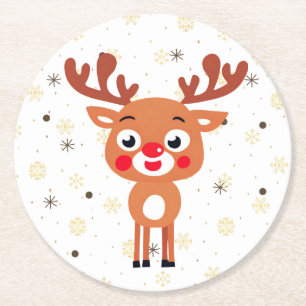 Rudolph Red Nose Reindeer Paper Untersetzer
