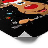 Rudolph Red Nose Reindeer Santa Christmas Poster (Ecke)